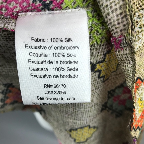 Anthro Hemant & Nandita Prima Dress Beaded Silk - Picture 7 of 8